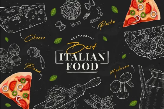 طرح پوستر دیواری پیتزا