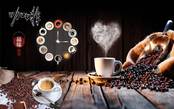 دانلود طرح پوستر دیواری کافی شاپ