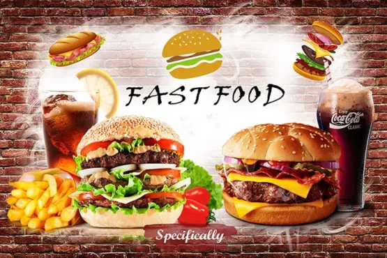 پوستر دیواری با طرح فست فود