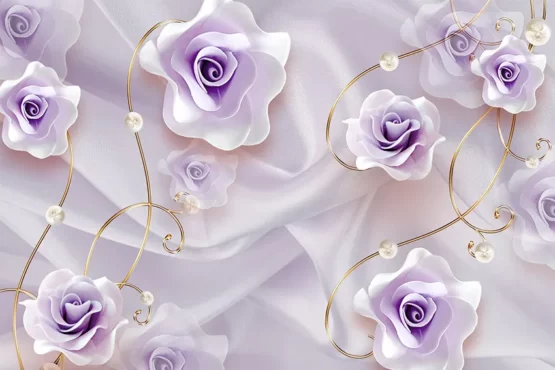 پوستر دیواری طرح گل های سوسنی