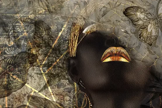 طرح پوستر دیواری بانو سیاه پوست آفریقایی