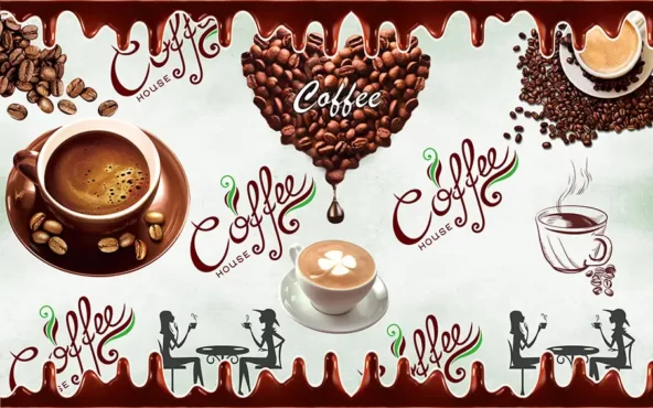 برچسب دیواری کافی شاپ