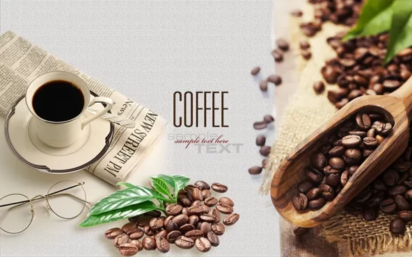 طرح پوستر دیواری قهوه و کافی شاپ