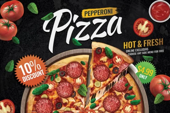 پوستر دیواری طرح پیتزا لایه باز