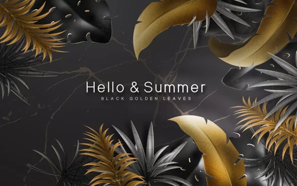 طرح پوستر دیواری برگ استوایی