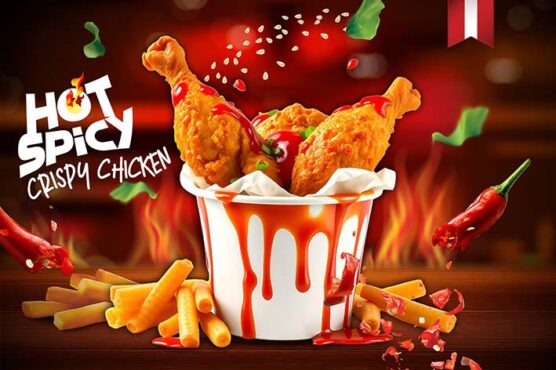 طرح مرغ سوخاری برای پوستر دیواری