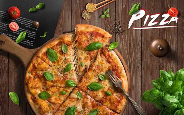 دانلود پوستر دیواری فست فود پیتزا